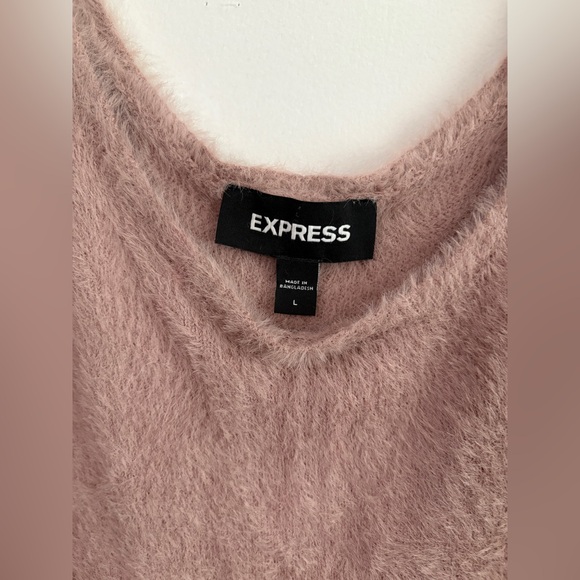 Express Pink Body Contour Midi Sweater Dress Large - Picture 4 of 6